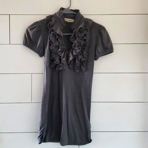 Steve Madden ruffle neck shirt